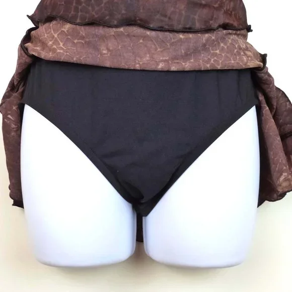 Cole of California VTG 90s Snake Brown Skirted Swim Suit One Piece Women 8 NWT - Picture 5 of 12